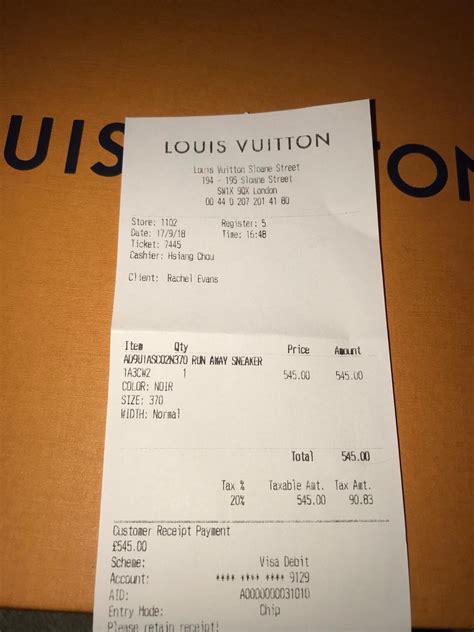 create fake louis vuitton receipt|louis vuitton wallet receipt.